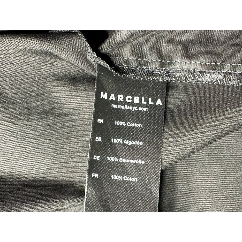 Marcella Minna Sleeveless Dress Black Size Large Maxi Cotton Pockets - Picture 11 of 13